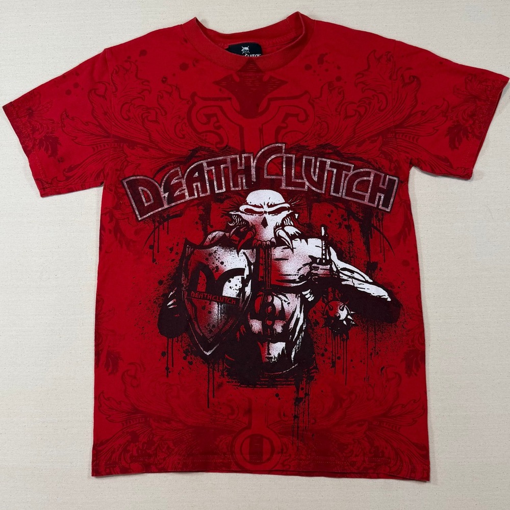 DeathClutch MMA Graphic T-Shirt Mens Small Red Brock Lesnar Era Warrior Shield